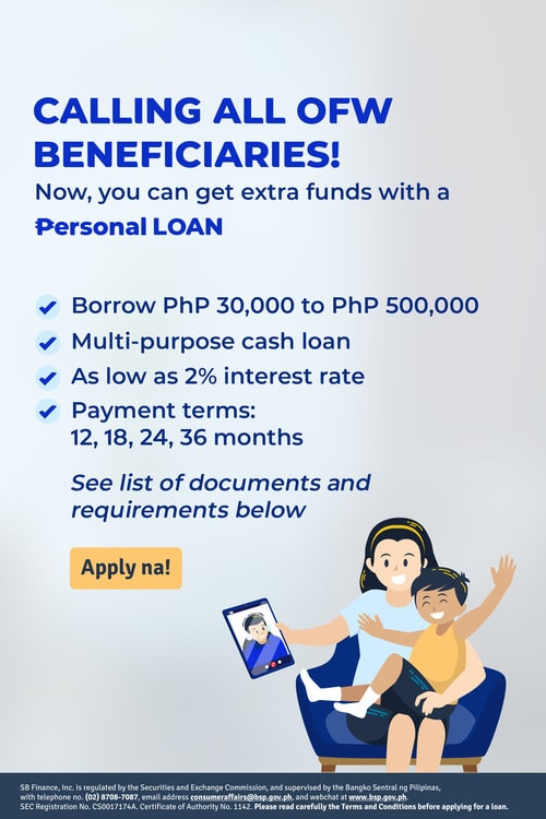 Apply for a Personal Loan Online – Up to P2MM | SB Finance | SB Finance